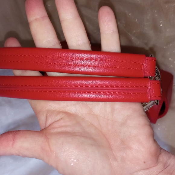 Beautiful Love Moschino Red Heart Chain Bag; W/DustBag; NWT - Picture 10 of 13